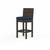 Montecito Barstool in Spectrum Indigo w/ Self Welt - Front Side Angle - Montecito Barstool in Spectrum Indigo w/ Self Welt - Front Side Angle