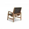 Axelle Teak Outdoor Woven Chat Armchair - Back - Axelle Teak Outdoor Woven Chat Armchair - Back