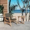 Axelle Teak Outdoor Woven Chat Armchair - Lifestyle - Axelle Teak Outdoor Woven Chat Armchair - Lifestyle