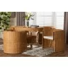 Baxton Bali and Pari Ayumi 5-piece Round Rattan Dining Set  - Lifestyle - Baxton Bali and Pari Ayumi 5-piece Round Rattan Dining Set  - Lifestyle