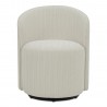 Moe's Home Collection Sylvie Outdoor Swivel Dining Chair in Cream - Front