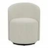 Moe's Home Collection Sylvie Outdoor Swivel Dining Chair in Cream - Front - Moe's Home Collection Sylvie Outdoor Swivel Dining Chair in Cream - Front