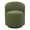 Moe's Home Collection Sylvie Outdoor Swivel Dining Chair in Dark Green - Front
