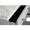 Azure Carrera 6-Drawer Double Dresser in Dove Gray - Opened Drawer Top Angled