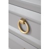 Azure Carrera 6-Drawer Double Dresser in Dove Gray - Handle Close-up