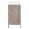 Azure Carrera 6-Drawer Double Dresser in Natural Gray - Side