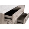 Azure Carrera 6-Drawer Double Dresser in Natural Gray - Drawer Opened