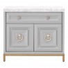 Azure Carrera Media Chest in Dove Gray - Front Angle