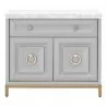 Azure Carrera Media Chest in Dove Gray - Front Angle - Azure Carrera Media Chest in Dove Gray - Front Angle