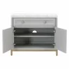 Azure Carrera Media Chest in Dove Gray - Front with Opened Drawer - Azure Carrera Media Chest in Dove Gray - Front with Opened Drawer