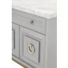 Azure Carrera Media Chest in Dove Gray - Edge Close-up - Azure Carrera Media Chest in Dove Gray - Edge Close-up
