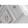 Azure Carrera Media Chest in Dove Gray - Drawer Handle Close-up