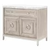 Azure Carrera Media Chest in Natural Gray - Front Side Angle - Azure Carrera Media Chest in Natural Gray - Front Side Angle