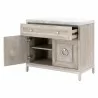 Azure Carrera Media Chest in Natural Gray - Angled with Opened Drawer - Azure Carrera Media Chest in Natural Gray - Angled with Opened Drawer