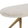 Sunpan Elowen Bench in Bergen Taupe - Closeup Top Angle