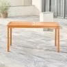 Vifah Olina Honey Fish Bone Eucalyptus Wooden Patio Dining Table, Front Angle - Vifah Olina Honey Fish Bone Eucalyptus Wooden Patio Dining Table, Front Angle