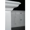 Nova Solo Halifax White Mahogany Buffet with 2 Drawers - Closeup  Angle - Nova Solo Halifax White Mahogany Buffet with 2 Drawers - Closeup  Angle