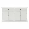 Nova Solo Halifax White Mahogany Buffet with 2 Drawers - Front Angle - Nova Solo Halifax White Mahogany Buffet with 2 Drawers - Front Angle
