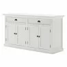 Nova Solo Halifax White Mahogany Buffet with 2 Drawers - Front Angle - Nova Solo Halifax White Mahogany Buffet with 2 Drawers - Front Angle
