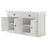 Nova Solo Halifax White Mahogany Buffet with 2 Drawers - Front Angle