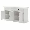 Nova Solo Halifax White Mahogany Buffet with 2 Drawers - Front Angle - Nova Solo Halifax White Mahogany Buffet with 2 Drawers - Front Angle