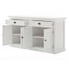 Nova Solo Halifax White Mahogany Buffet with 2 Drawers - Front Angle