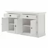 Nova Solo Halifax White Mahogany Buffet with 2 Drawers - Front Angle - Nova Solo Halifax White Mahogany Buffet with 2 Drawers - Front Angle