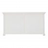 Nova Solo Halifax White Mahogany Buffet with 2 Drawers - Back Angle