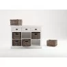 Nova Solo Halifax Mahogany Buffet/3 Drawer/6 Shelves w/ Rattan Baskets - Lifestyle - Nova Solo Halifax Mahogany Buffet/3 Drawer/6 Shelves w/ Rattan Baskets - Lifestyle
