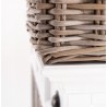 Nova Solo Halifax Mahogany Buffet/3 Drawer/6 Shelves w/ Rattan Baskets - Detail