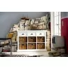 Nova Solo Halifax Mahogany Buffet/3 Drawer/6 Shelves w/ Rattan Baskets - Lifestyle - Nova Solo Halifax Mahogany Buffet/3 Drawer/6 Shelves w/ Rattan Baskets - Lifestyle