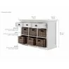 Nova Solo Halifax Mahogany Buffet/3 Drawer/6 Shelves w/ Rattan Baskets - Dimension - Nova Solo Halifax Mahogany Buffet/3 Drawer/6 Shelves w/ Rattan Baskets - Dimension