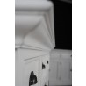 Nova Solo Halifax White Mahogany Buffet, 3 Drawers, 2 Doors and 2 Shelves w/ Rattan Baskets - Detail