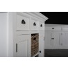 Nova Solo Halifax White Mahogany Buffet, 3 Drawers, 2 Doors and 2 Shelves w/ Rattan Baskets - Detail
