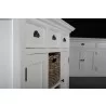 Nova Solo Halifax White Mahogany Buffet, 3 Drawers, 2 Doors and 2 Shelves w/ Rattan Baskets - Detail - Nova Solo Halifax White Mahogany Buffet, 3 Drawers, 2 Doors and 2 Shelves w/ Rattan Baskets - Detail