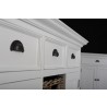 Nova Solo Halifax White Mahogany Buffet, 3 Drawers, 2 Doors and 2 Shelves w/ Rattan Baskets - Detail