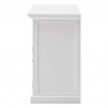 Nova Solo Halifax White Mahogany Buffet, 3 Drawers, 2 Doors and 2 Shelves w/ Rattan Baskets - Side Angle