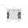 Nova Solo Halifax White Mahogany Buffet with 3 Drawers and 2 Sliding Doors - Dimension
