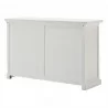 Nova Solo Halifax White Mahogany Buffet with 3 Drawers and 2 Sliding Doors - Back Side Angle - Nova Solo Halifax White Mahogany Buffet with 3 Drawers and 2 Sliding Doors - Back Side Angle