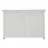 Nova Solo Halifax White Mahogany Buffet with 3 Drawers and 2 Sliding Doors - Back Angle - Nova Solo Halifax White Mahogany Buffet with 3 Drawers and 2 Sliding Doors - Back Angle