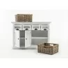 Nova Solo Halifax Buffet W/ Double Door & 2 Open Shelves w/ 2 Rattan Baskets - Detail - Nova Solo Halifax Buffet W/ Double Door & 2 Open Shelves w/ 2 Rattan Baskets - Detail