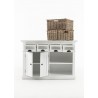 Nova Solo Halifax Buffet W/ Double Door & 2 Open Shelves w/ 2 Rattan Baskets - Detail