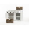 Nova Solo Halifax Buffet W/ Double Door & 2 Open Shelves w/ 2 Rattan Baskets - Detail