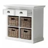 Nova Solo Halifax Small Buffet w/ 2 Drawers & 4 Shelf Compartments - Front Side Opened Angle - Nova Solo Halifax Small Buffet w/ 2 Drawers & 4 Shelf Compartments - Front Side Opened Angle