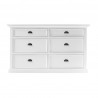 Nova Solo Halifax White Mahogany Dresser w/ 6 Drawers - Front Angle