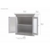 Nova Solo Halifax Display Buffet with 4 Glass Doors - Dimension