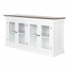 Nova Solo Halifax Accent Display Buffet, with 4 Glass Doors - Front Side Angle