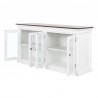 Nova Solo Halifax Accent Display Buffet, with 4 Glass Doors - Front Side Opened Angle