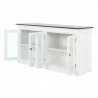 Nova Solo Halifax Accent Display Buffet, with 4 Glass Doors - Front Side Opened Angle - Nova Solo Halifax Accent Display Buffet, with 4 Glass Doors - Front Side Opened Angle