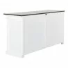 Nova Solo Halifax Accent Display Buffet, with 4 Glass Doors - Back Side Angle - Nova Solo Halifax Accent Display Buffet, with 4 Glass Doors - Back Side Angle